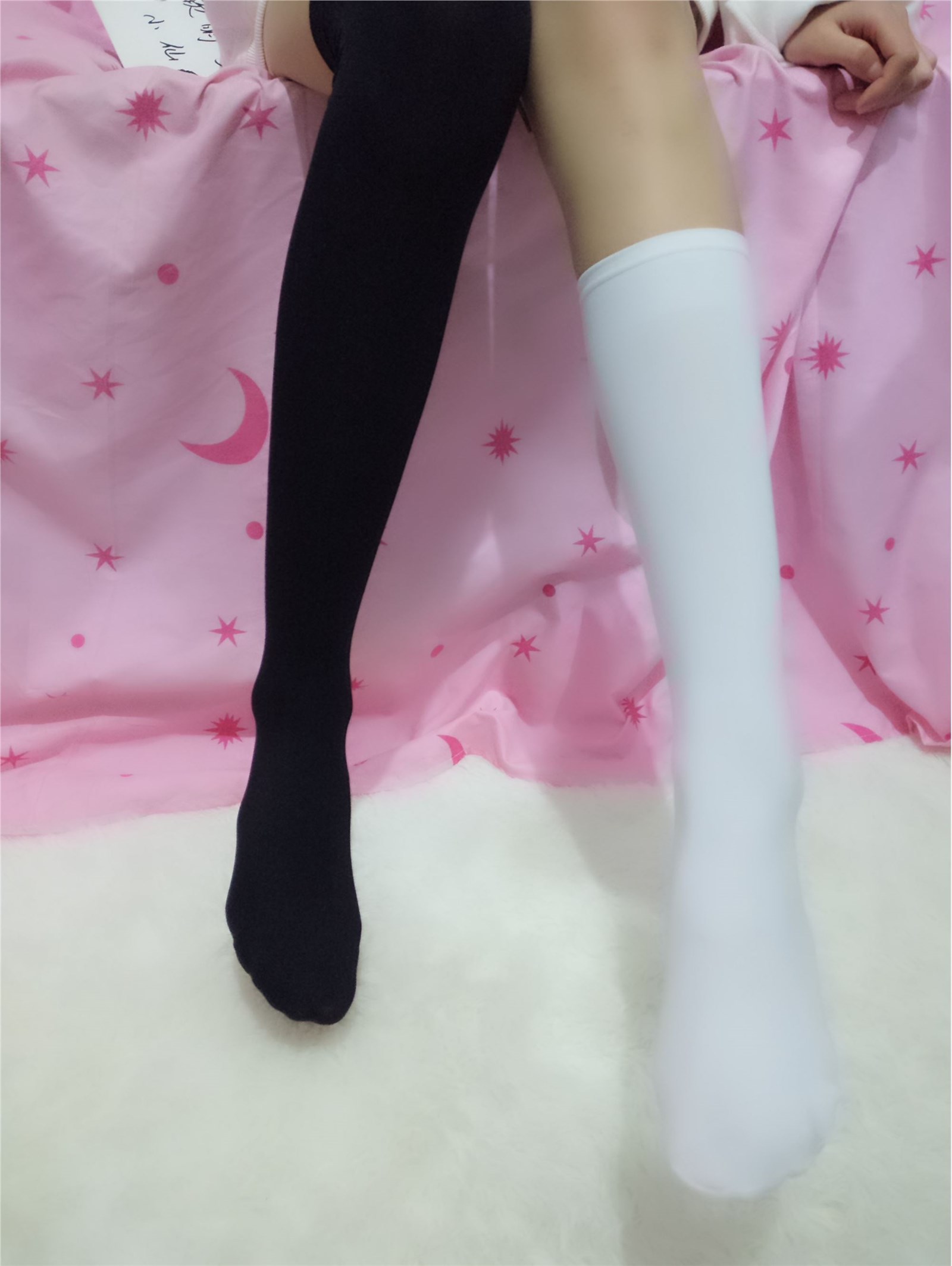 Soft cute 5 black and white socks(16)